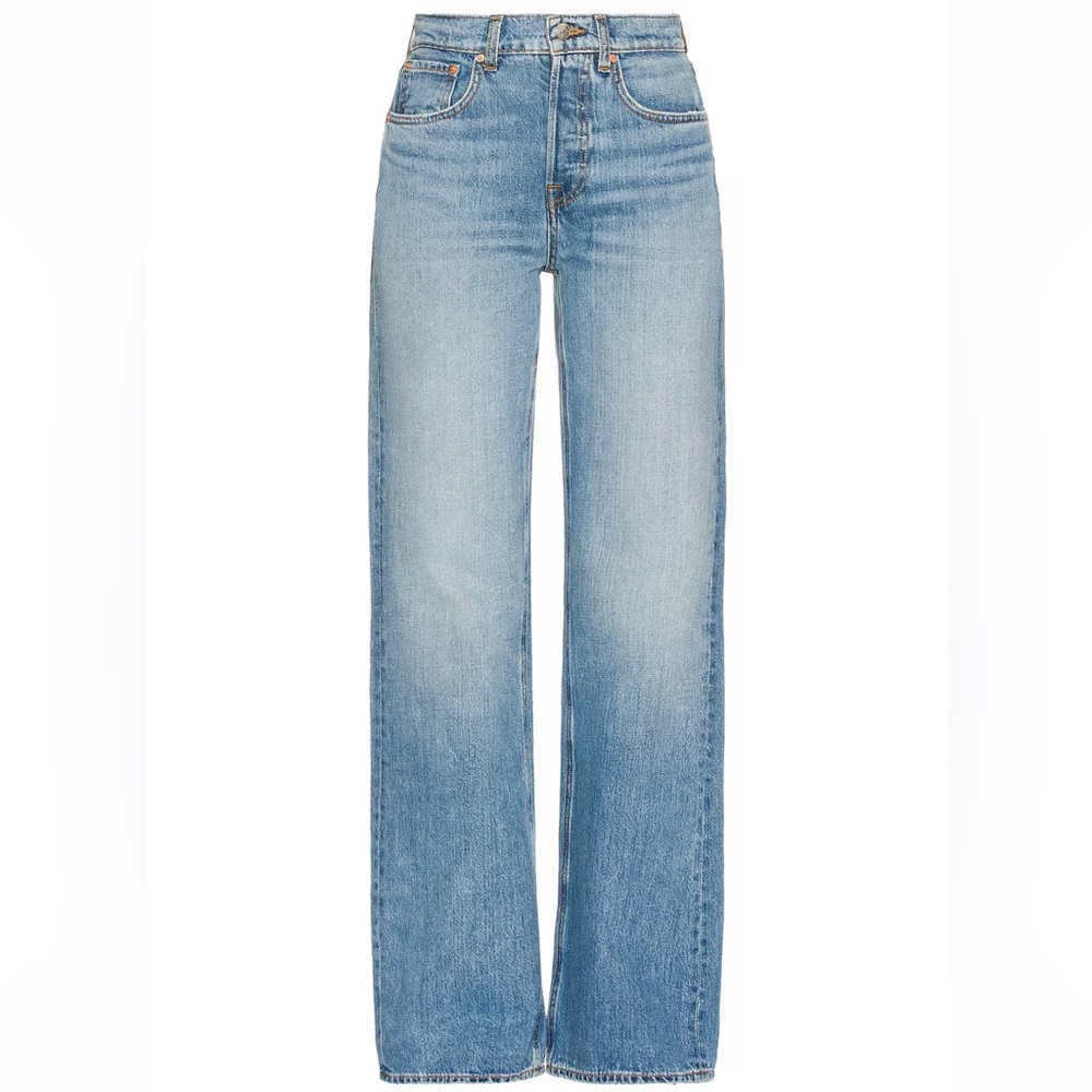 GRLFRND Light Blue Brooklyn High Rise Straight Jeans - Picture 4 of 10